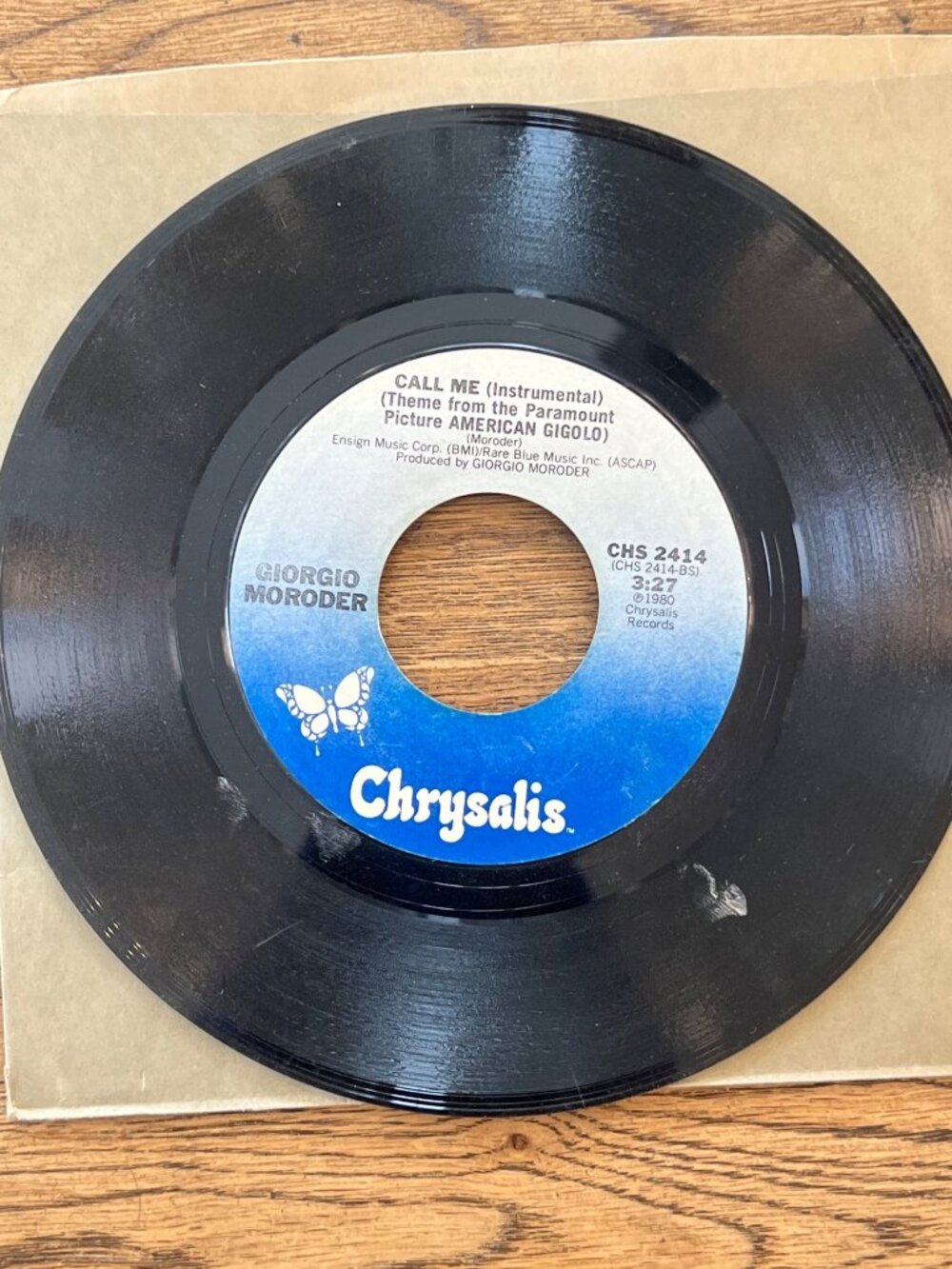 Blondie - Call Me / Giorgio Moroder - Call Me (Instrumental) Chrysalis CHS 2414